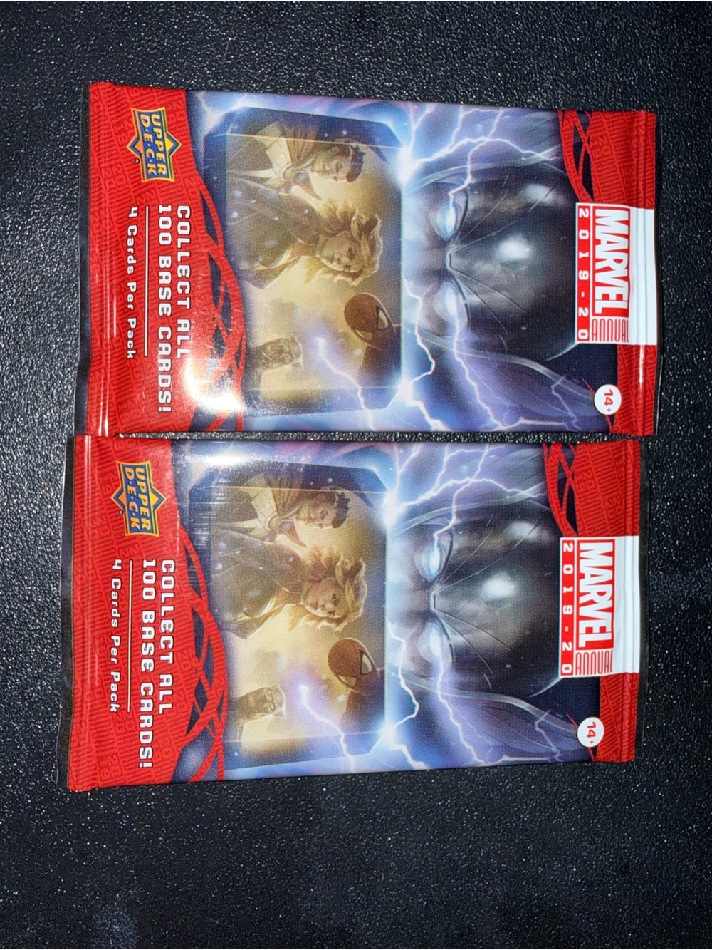 Two Marvel Annual 2019-20 Booster Packs - Red